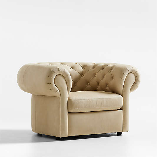 Gig Leather Chesterfield Chair by Leanne Ford