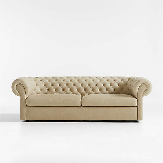 Gig Leather Chesterfield Sofa 90" by Leanne Ford