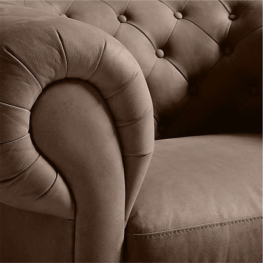 Gig Leather Chesterfield Chair by Leanne Ford