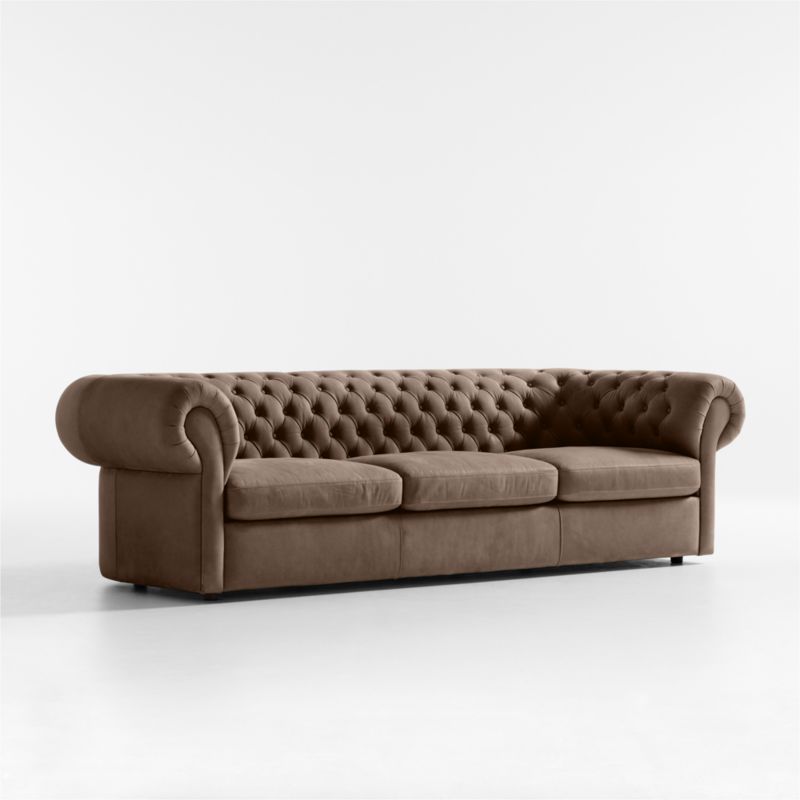 Gig Grande Leather Chesterfield Sofa 105" by Leanne Ford - image 13 of 16