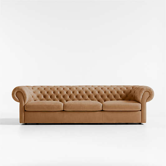 Gig Grande Leather Chesterfield Sofa 105" by Leanne Ford