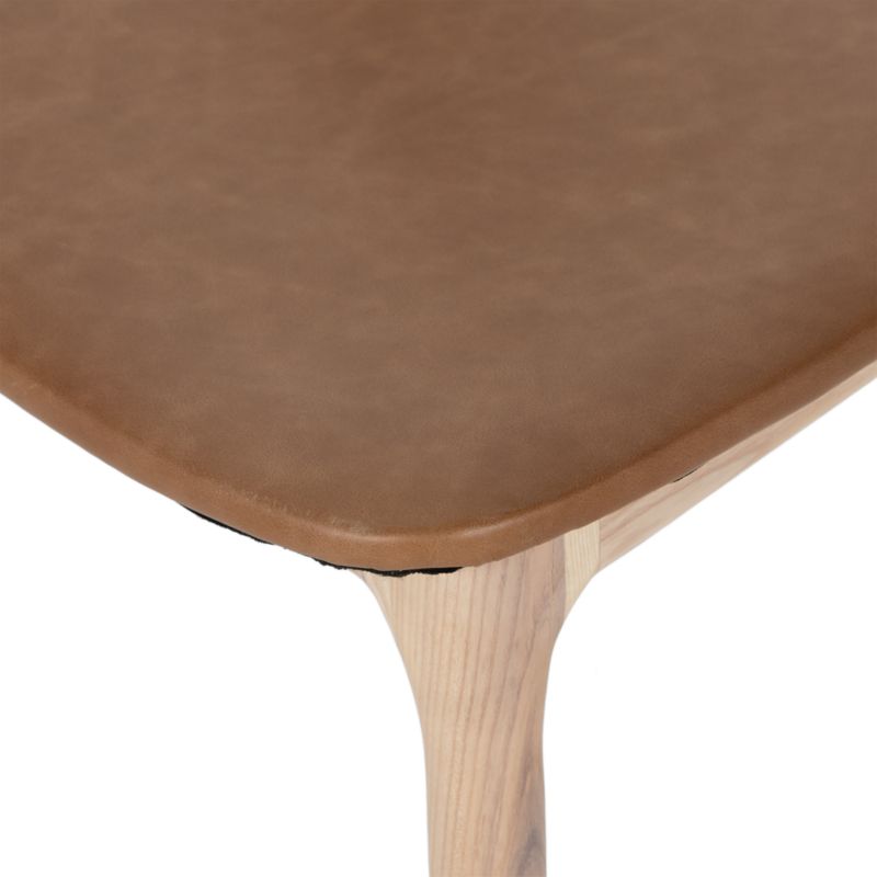 Gillie Natural Wood and Leather Dining Chair - image 7 of 10