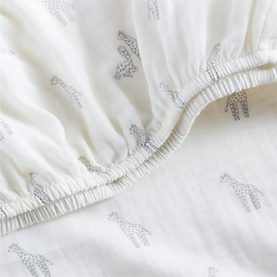 Supersoft Giraffe 100% Organic Cotton Baby Crib Fitted Sheet