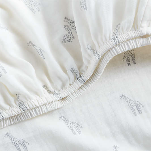 Supersoft Giraffe 100% Organic Cotton Baby Crib Fitted Sheet