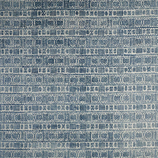 Girona Wool Handwoven Blue Rug Swatch 12"x18"
