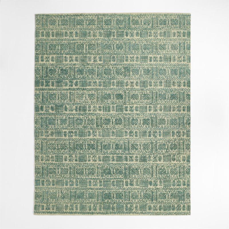 Girona Wool Green Rug Swatch 12"x18" - image 1 of 4