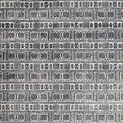 View Girona Wool Handwoven Ivory and Black Rug Swatch 12"x18" details