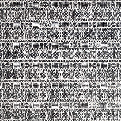 Girona Wool Handwoven Ivory and Black Area Rug 8'x10'