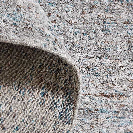 Giverny Wool and Viscose Hand-Knotted Carbon Grey Area Rug 12'x15'