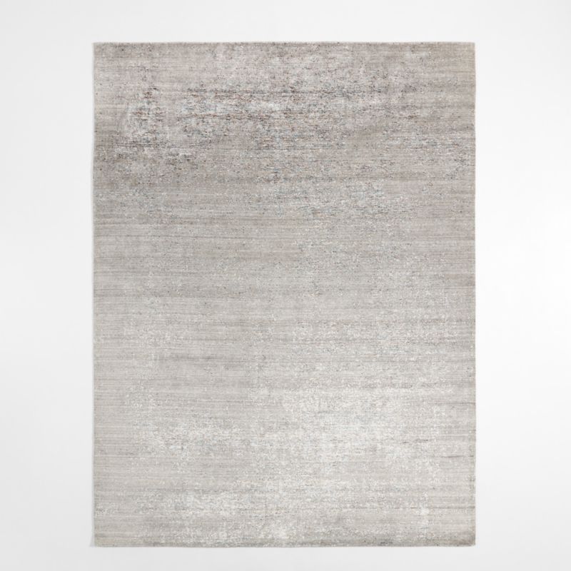 Giverny Wool and Viscose Hand-Knotted Carbon Grey Area Rug 12'x15' - image 1 of 4