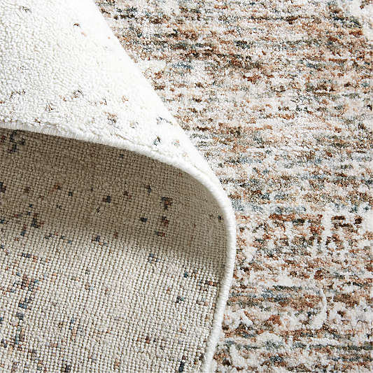 Giverny Wool and Viscose Hand-Knotted Multi White Rug Swatch 12"x18"