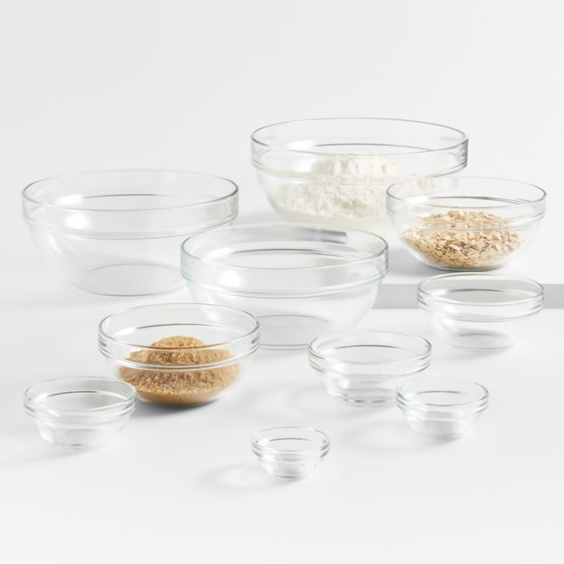 Nesting Glass Mixing Bowls, Set of 4 + Reviews, Crate & Barrel in 2023