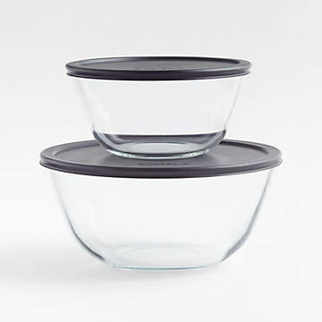 Crate & Barrel 8-Piece Round Glass Storage Set + Reviews