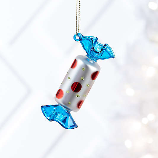 Glass Candy Red Dot Ornament