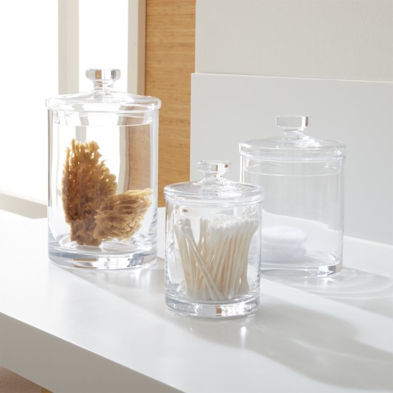 Glass Canister Set for Kitchen & Bathroom, Apothecary Food Storage