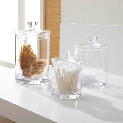 Glass Canisters, Set of 3