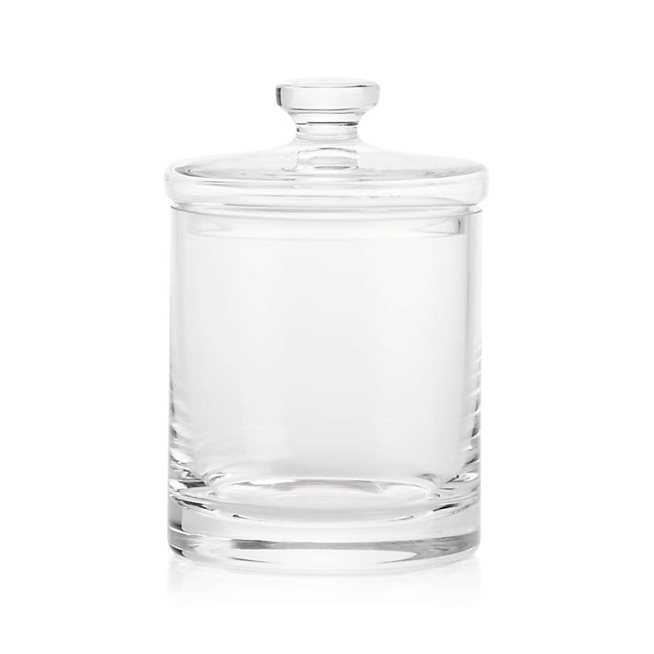 Crate & Barrel Small Glass Canister with Wood Lid + Reviews