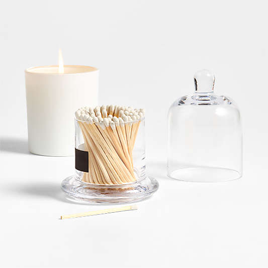 Glass Cloche with Matches