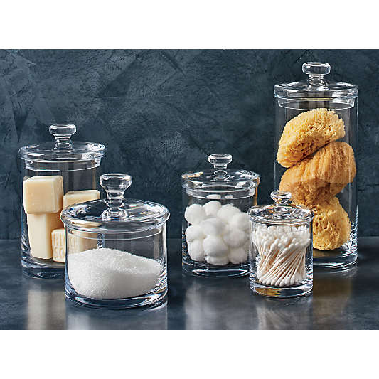 Glass Canisters, Set of 3