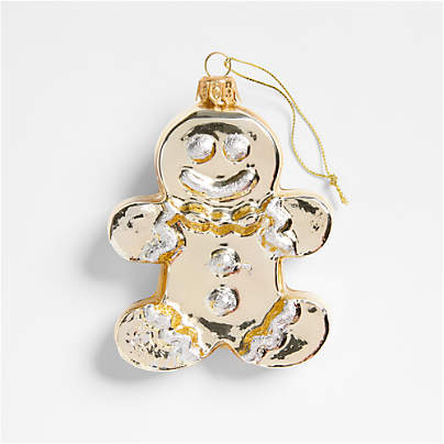 Glass Gingerbread Christmas Tree Ornament