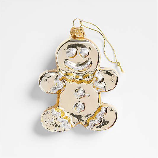 Glass Gingerbread Christmas Tree Ornament