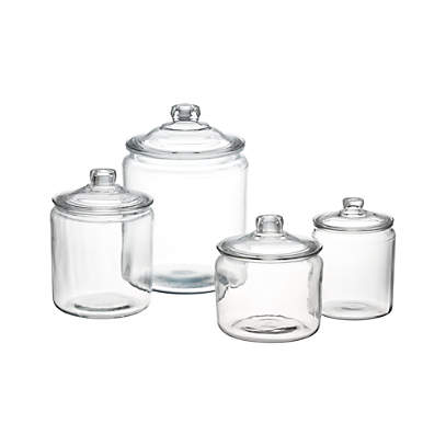 Anchor Hocking Glass Storage Heritage Hill Jar, 1 gal, Set of 2
