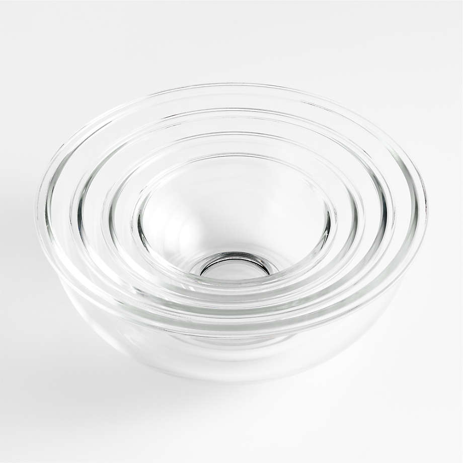 Nesting Glass Mixing Bowls, Set of 4