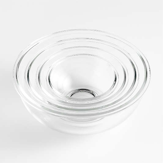 Nesting Glass Mixing Bowls, Set of 4