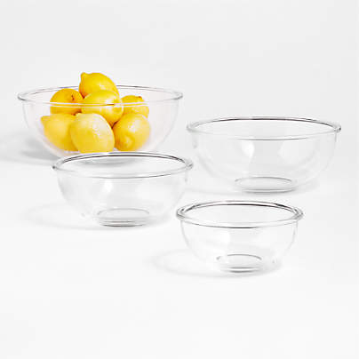 Nesting Glass Mixing Bowls, Set of 4