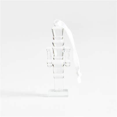 Glass Nutcracker Christmas Tree Ornament