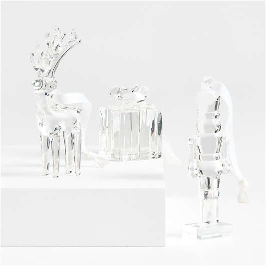 Glass Present Christmas Tree Ornament
