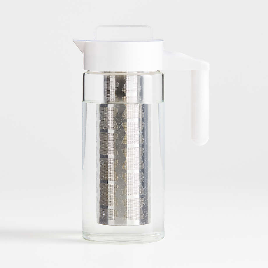 Glass Pitcher with Stainless Steel Infuser + Reviews | Crate and Barrel