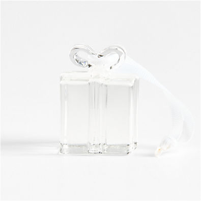 View Glass Present Christmas Tree Ornament details