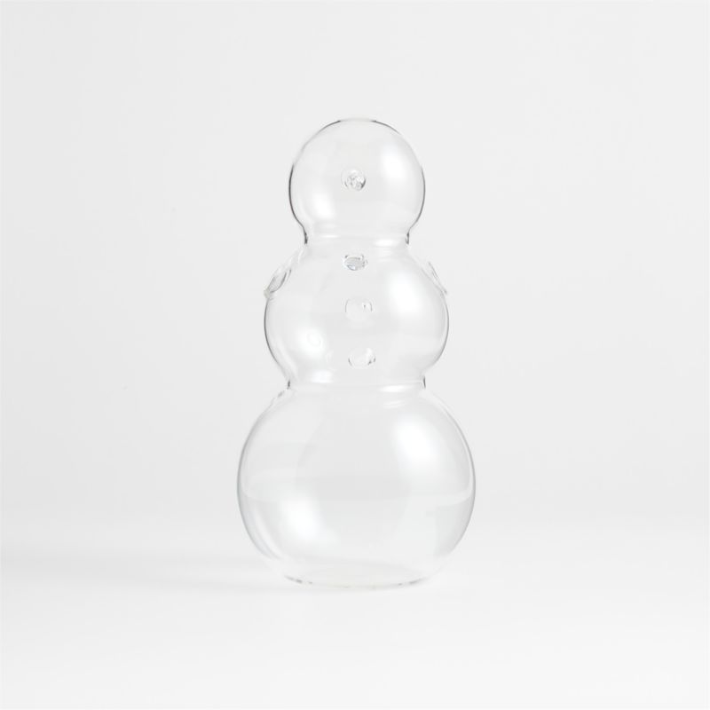 10" Glass Decorative Snowman - image 0 of 8