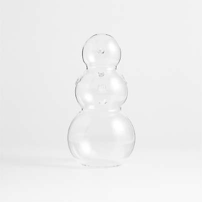 10" Glass Decorative Snowman