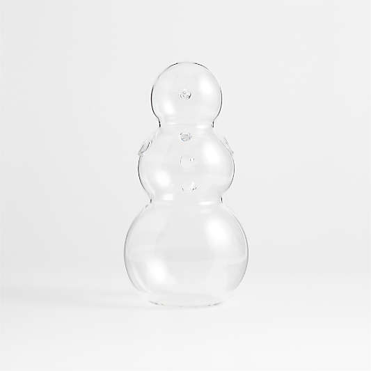 10" Glass Decorative Snowman