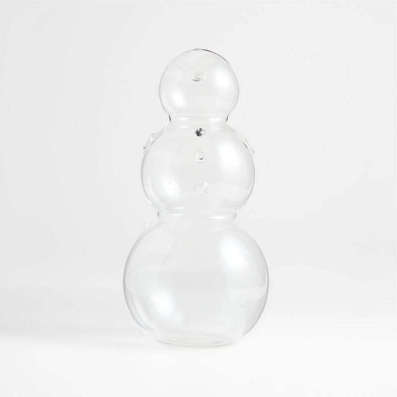 14" Glass Decorative Snowman - image 0 of 8