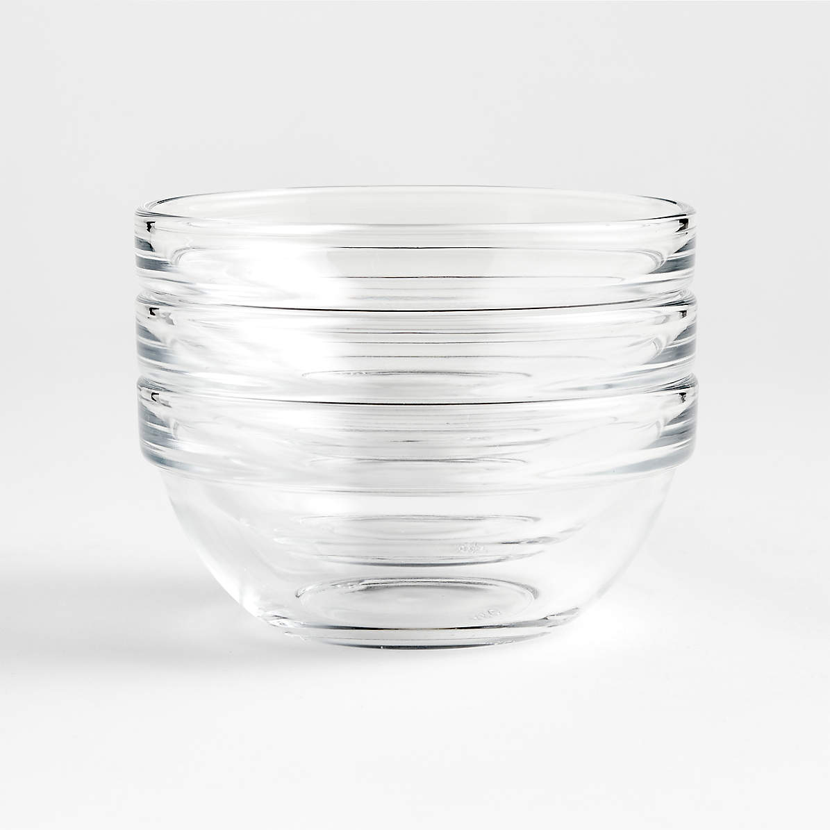 Clear Glass Stackable Prep Bowls 4 Pack