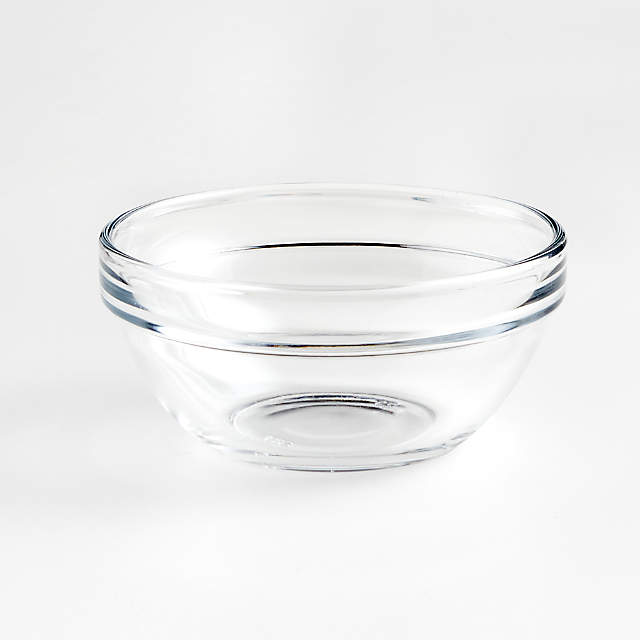 Clear Glass Stackable Prep Bowls 4 Pack