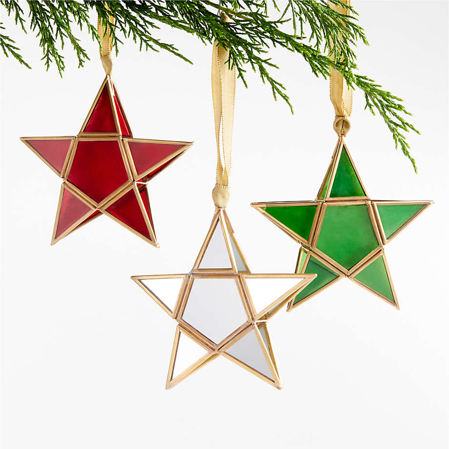 Glass Star Christmas Ornaments Crate & Barrel
