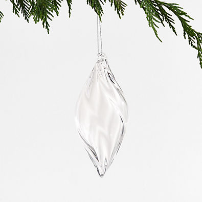 View Glass Swirl Drop Christmas Ornament details