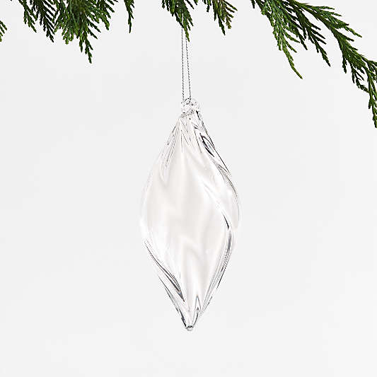 Glass Swirl Drop Christmas Ornament