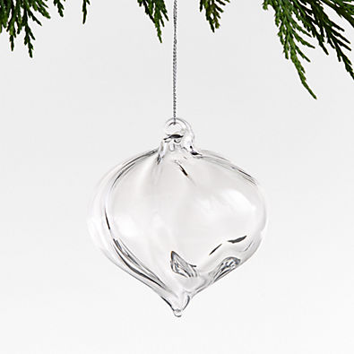 View Glass Swirl Onion Christmas Ornament details