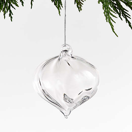 Glass Swirl Onion Christmas Ornament