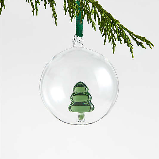 Glass Tree Christmas Ornament