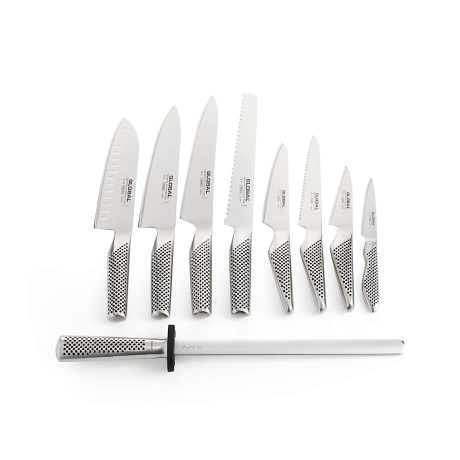 Global G-88/101ST Classic 10 Piece Kitchen Knife Block Set - KnifeCenter