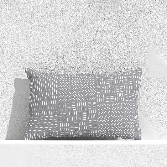 Global Marks Grey 20"x13" Outdoor Pillow