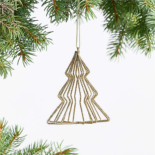 Gold 3D Tree Christmas Ornament
