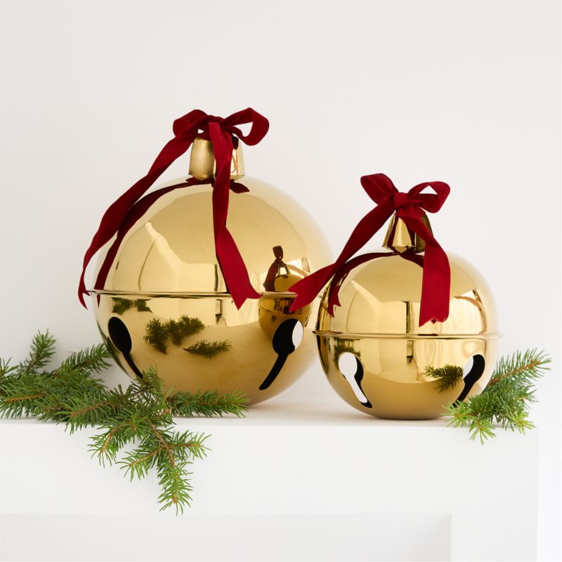 Decorative Gold Metal Holiday Bells, Medium 11" - image 1 of 4