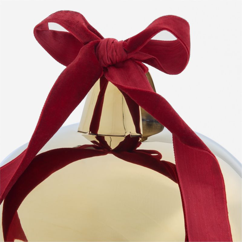 Decorative Gold Metal Holiday Bells, Small 7.5" - image 3 of 4